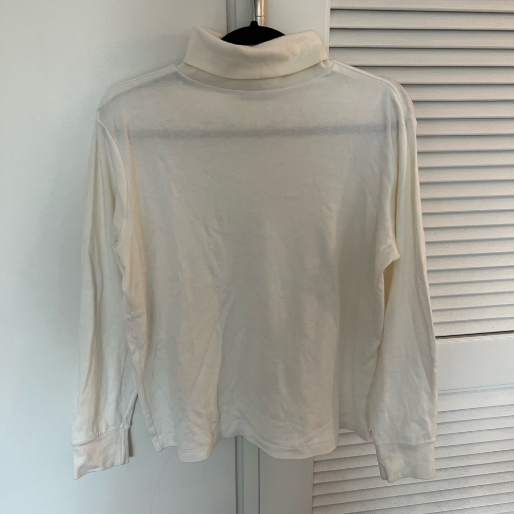 Basic Gear Cream Turtleneck Top